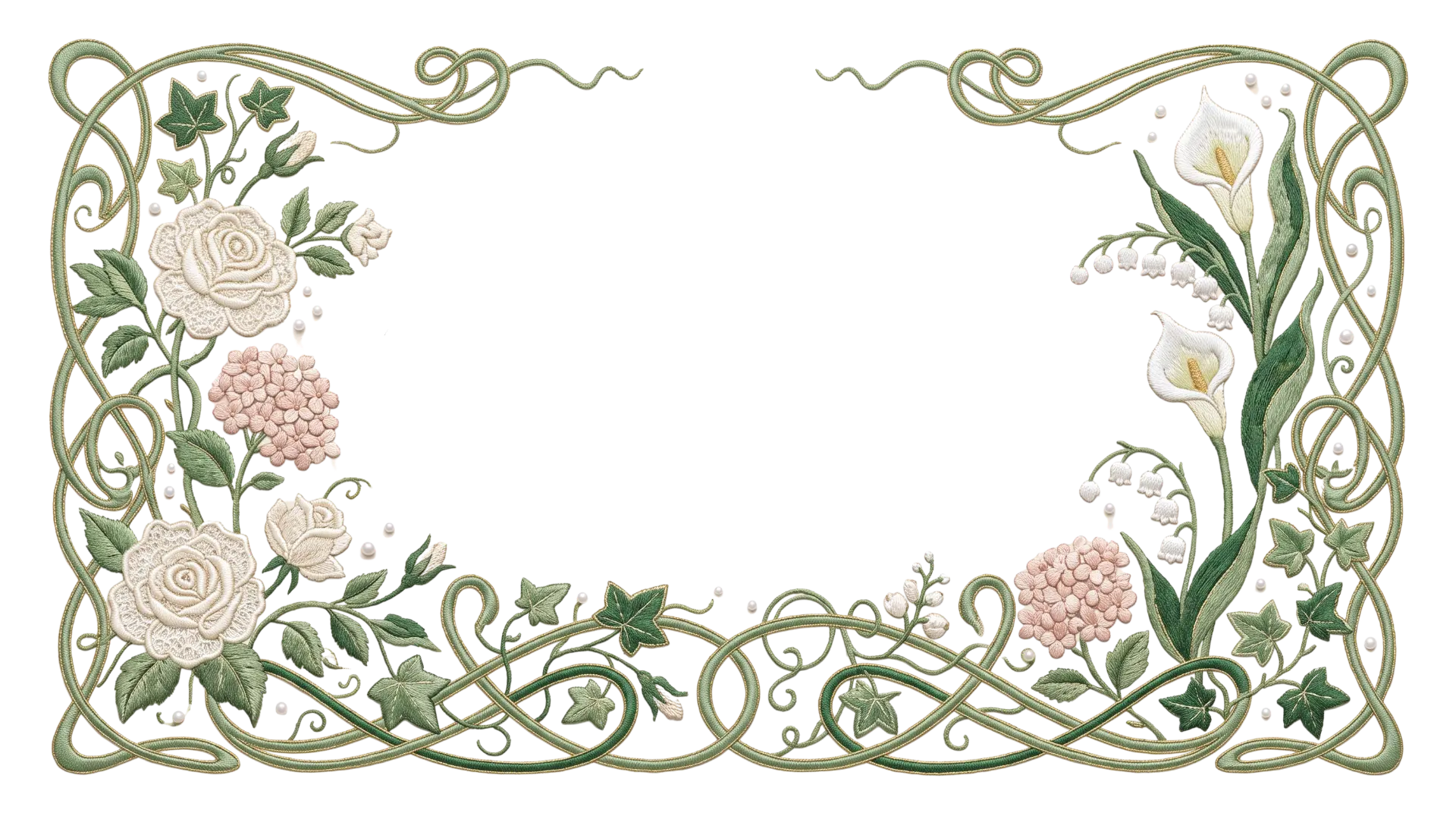 Floral footer frame